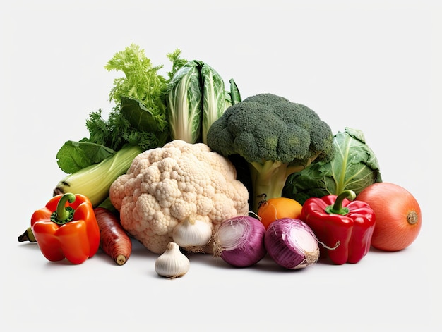 delicious vegetables hyper realistic 8K UHD with isolated background