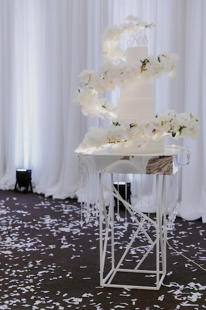 Delicious Wedding Cake and Candy Bar