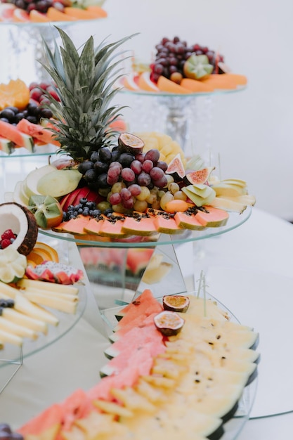 Delicious Wedding Cake and Candy Bar