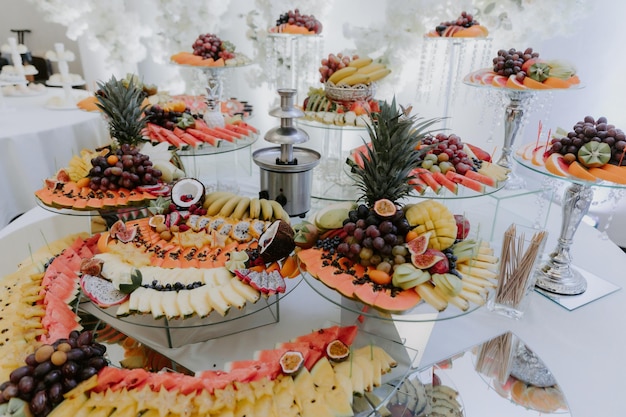 Delicious Wedding Cake and Candy Bar