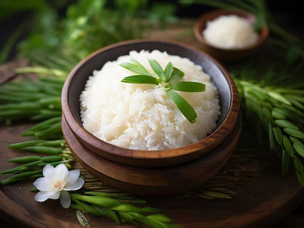 Delicious White Rice Grains Ready to Munch _ai_generated