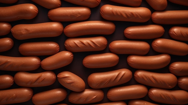 Delicious wieners meat product horizontal background