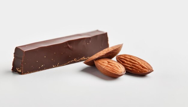 Photo deliciously indulgent chocolate and almond treat