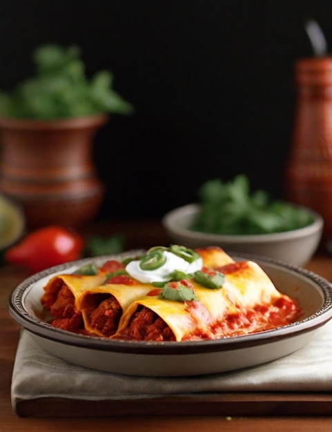 Deliciously spicy enchiladas