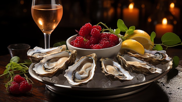 Delight in the bracing freshness and briny essence of oysters a timeless symbol of luxury