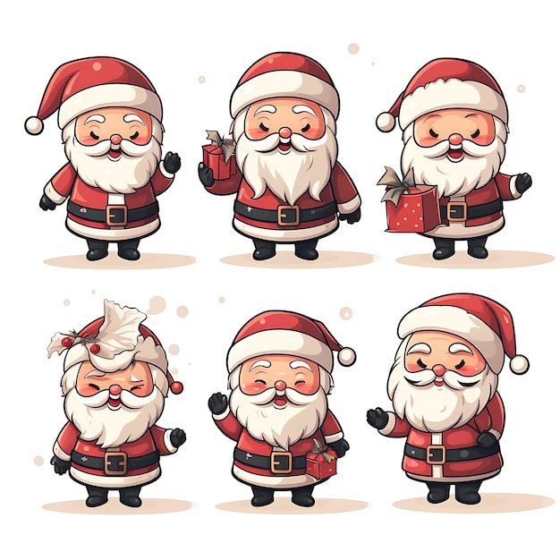 Delight in Cute Drawings of Christmas Characters and Festive Decorations