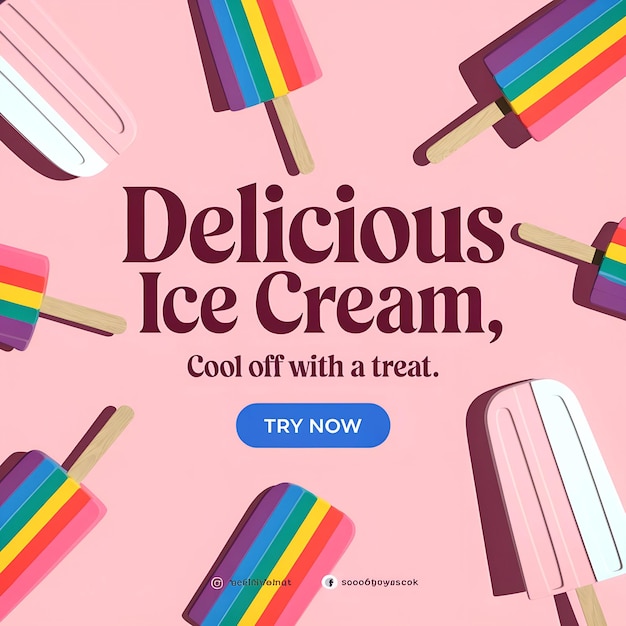 Delight in vibrant ice cream and striped popsicles at our colorful summer beach or ice cream parlor