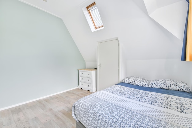 Delightful bedroom in light tones