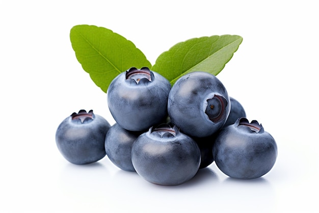 Delightful blueberries in a white round bowl on a violet plaster background