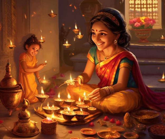 Delightful depictions of Diwali blessings