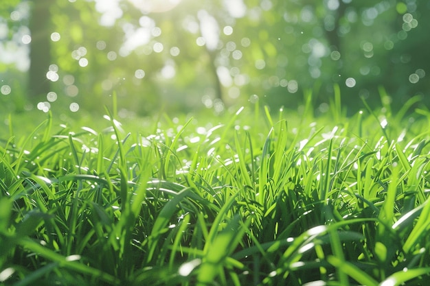 Delightful scent of freshly cut grass on a summer