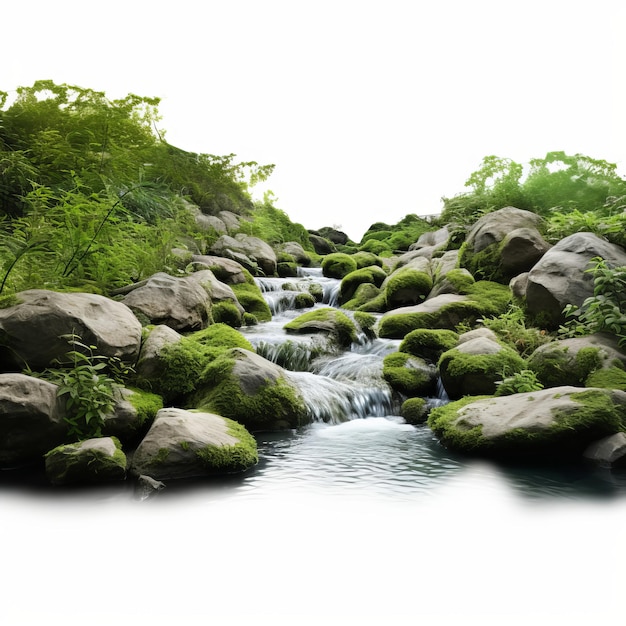 Delightful Serendipitous Streams isolated on white background