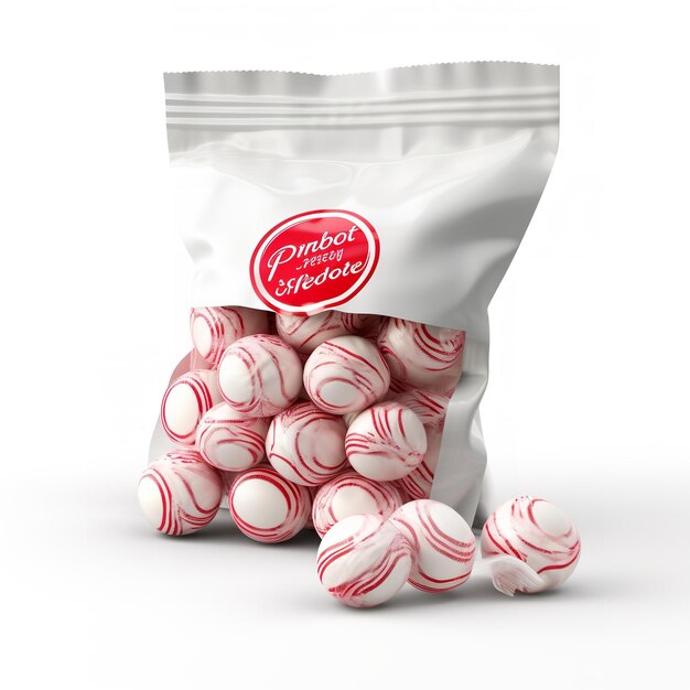 delish Peppermint Chocolate Bubbles Sharing Bag isolated on white background