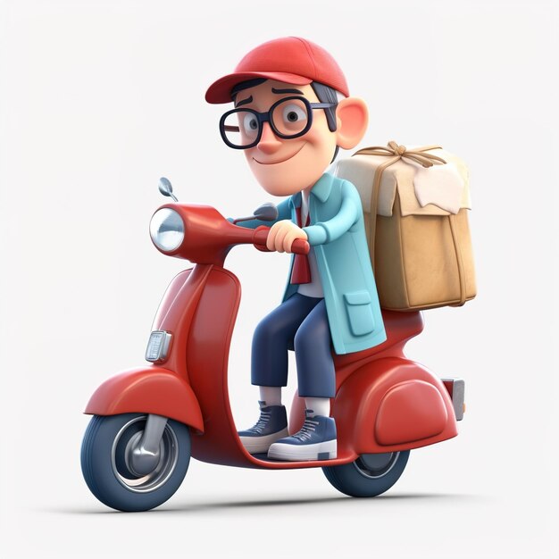 Delivery man concept online order tracking delivery home and officeillustration