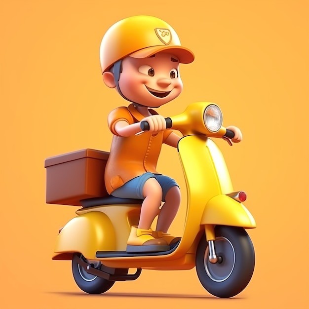 Delivery man concept online order tracking delivery home and officeillustration