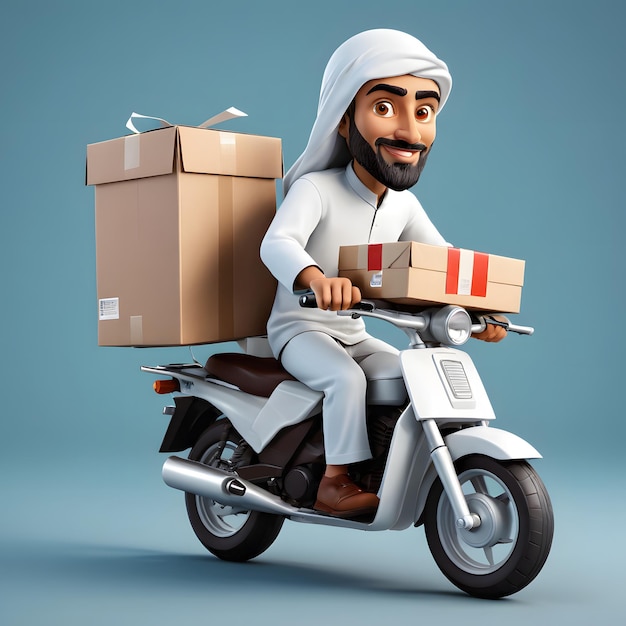 Delivery Man on a Scooter