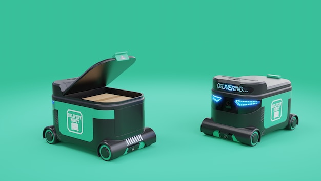 Delivery Robot Food delivery robots may serve homes in near future. AGV intelligent robot