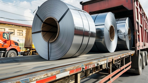 Delivery of Sheet Metal Coils at Factory Loading Dock