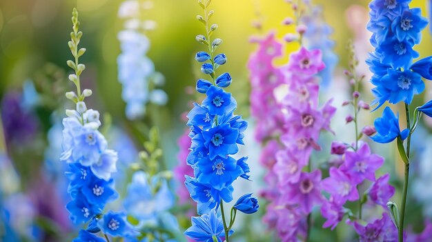 Photo delphinium elegance in country garden