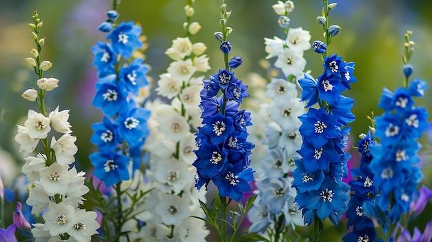 Photo delphinium elegance in country garden