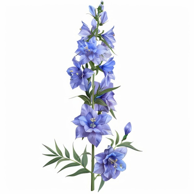 Photo delphinium isolated on white background