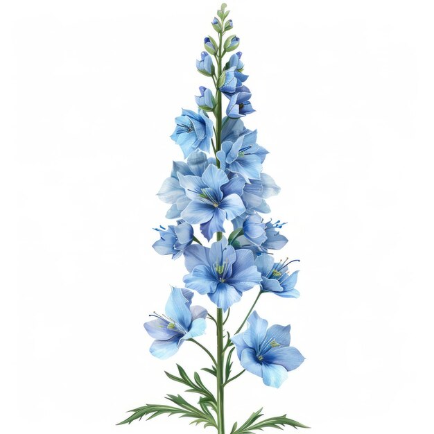 Photo delphinium isolated on white background