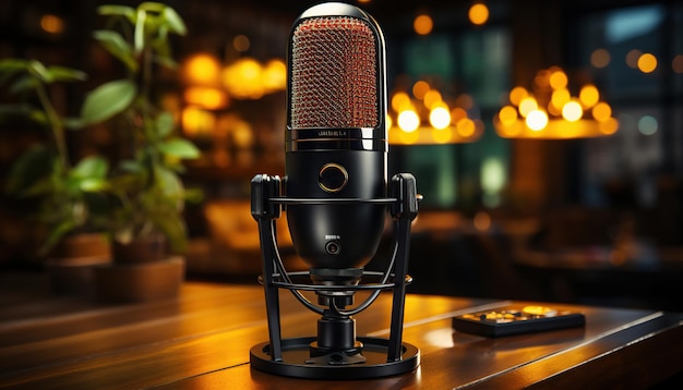 deluxe podcast microphone free photo