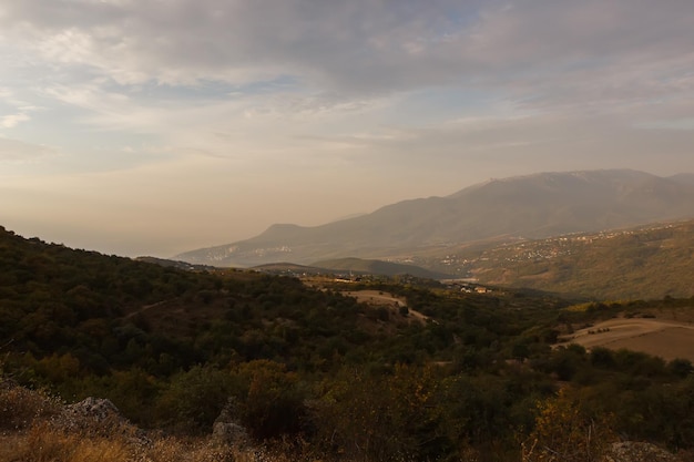 Demerdzhi mountain range View of the rocks from below