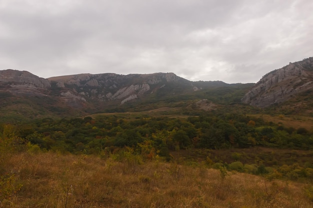 Demerdzhi valley in cloudy weather