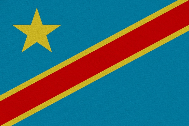 Democratic Republic of the Congo fabric flag