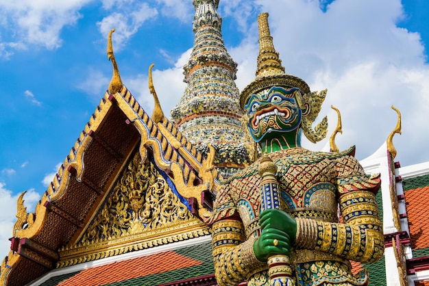 Demon Guardian statue at the grand palace Thailand  from free royalty photo place area.