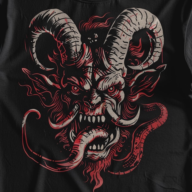 Photo demon tshirt design for the bold and fearless