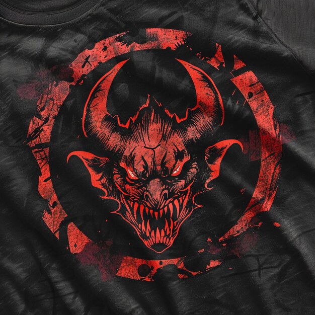 Photo demon tshirt design for the bold and fearless