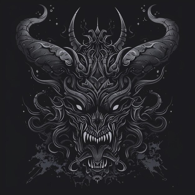 Photo demon tshirt design for the bold and fearless