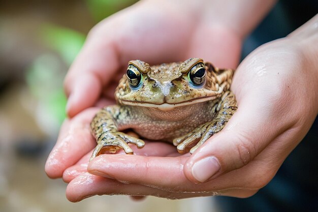 Demonstrating proper handling techniques for toads generative ai