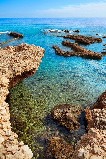 Denia Las rotas beach near Sant Antonio cape