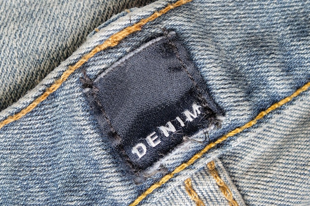 Denim clothing label