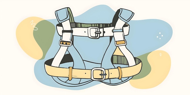 Denim Safety Harness Illustration