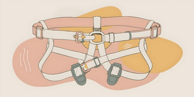 Denim Safety Harness Illustration