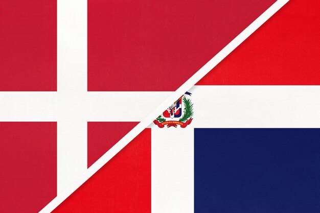 Denmark and Dominican Republic symbol of country Danish vs national flags