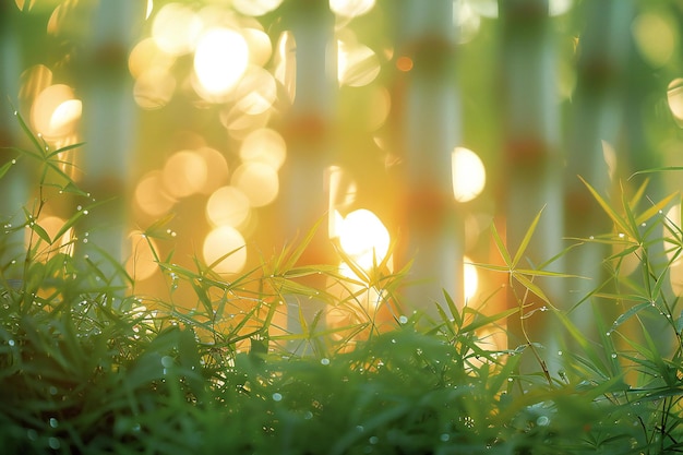 A dense bamboo forest where the leaves have not yet sprouted and the stalks stand tall against the