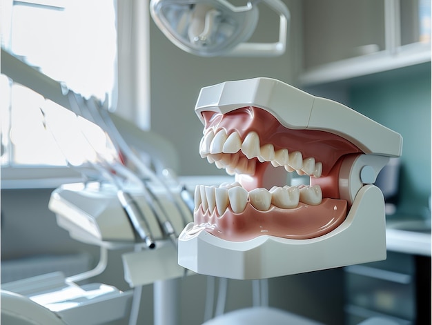 Photo dental blog visual featuring prosthodontics with natural lighting