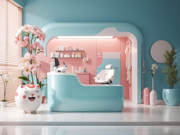 Dental Care Modern Clinic 3D Rendering