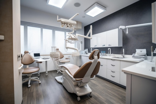 A dental clinic dental office Created with generative AI technology