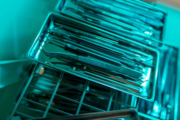 Dental instruments disinfection.