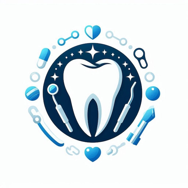 Photo a dental logo design concept