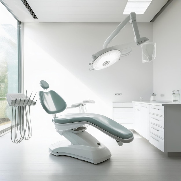 dental medical equipment with plain white background space for your text and image