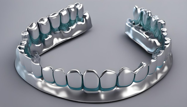 Dental teeth retainers metal aligners brackets to straighten teeth