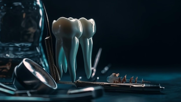 Dental tools and tooth Generative Ai