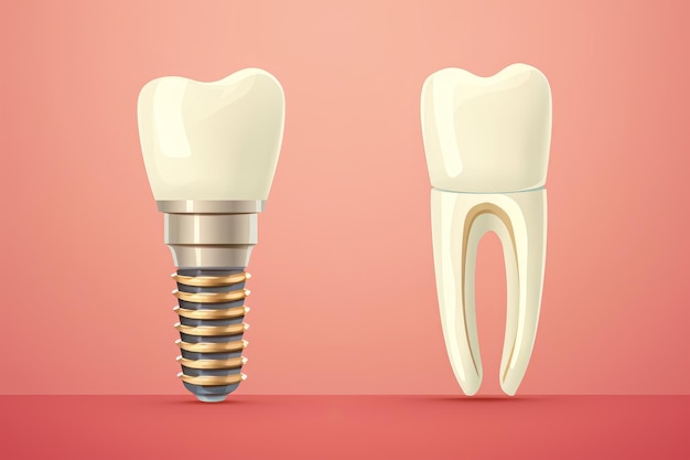 Dental tooth implant dentistry teachng model with gums tooth enamel and plaque